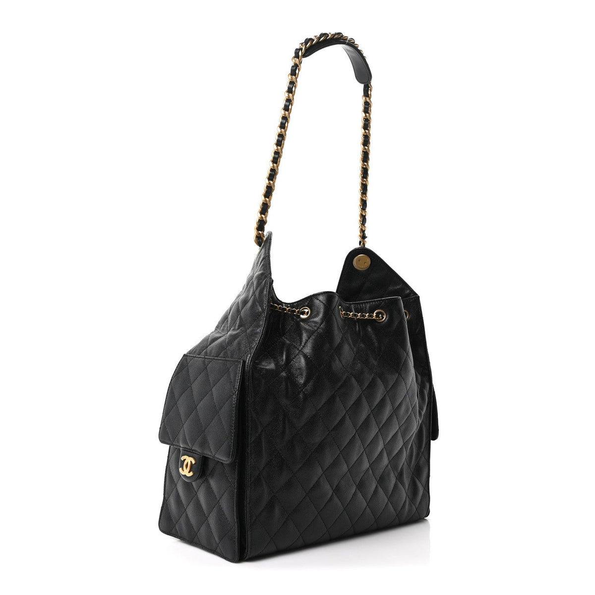 Medium Quilted Caviar Handbag