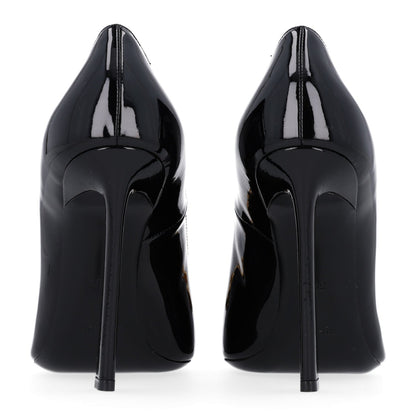Saint Laurent Vernice Grupy Silvana 110mm Women's Pumps Black and Oro Antico
