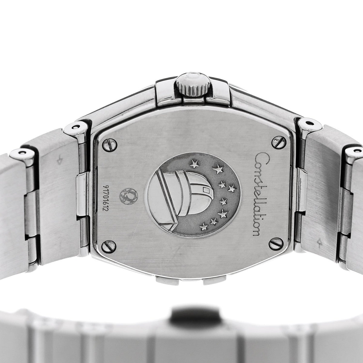 Omega Stainless Steel Diamond 24mm Constellation Watch Blue 123.15.24.60.03.001