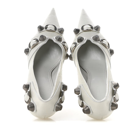 Balenciaga Agneau Women's Arena Cagole 90mm Pumps 38 White