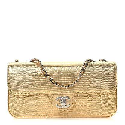 Small Calfskin Flap Shoulder Bag - Gold