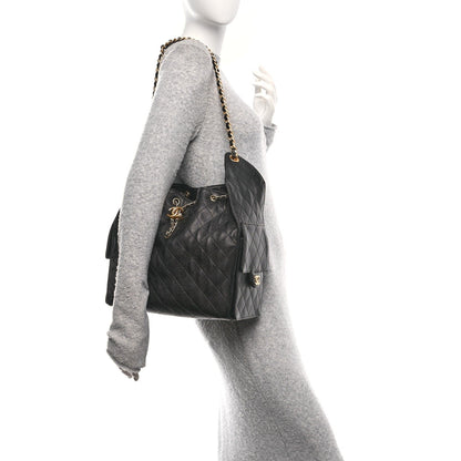 Medium Quilted Caviar Handbag
