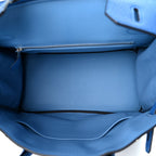 Hermes Taurillon Clemence Verso Birkin 30 Bleu Zellige Bleu Paradis