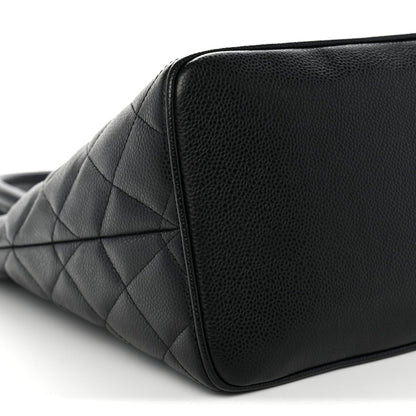 Quilted Caviar Tote Bag