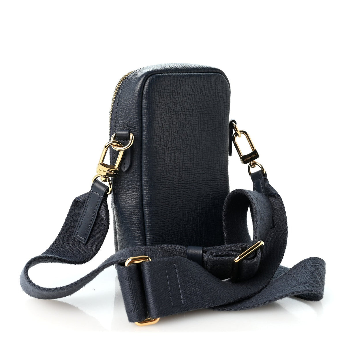 X Nigo Denim Monogram Flat Double Phone Pouch