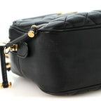 Chanel Calfskin Quilted CC Small Vanity Case Black