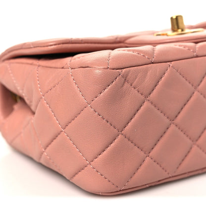 Mini Quilted Lambskin Flap Shoulder Bag