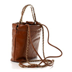 Chanel Shiny Calfskin Quilted Mini Chanel 22 Light Brown