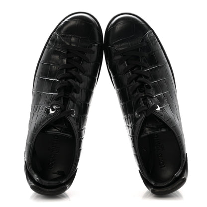 Louis Vuitton Calfskin Men's Frontrow Sneakers 8 Black