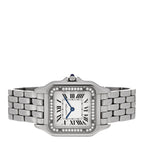 Cartier Stainless Steel Diamond 27mm Panthere Quartz Watch White