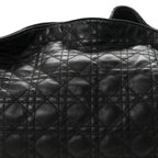 Christian Dior Lambskin Cannage Large Dior Soft Hobo Bag Black
