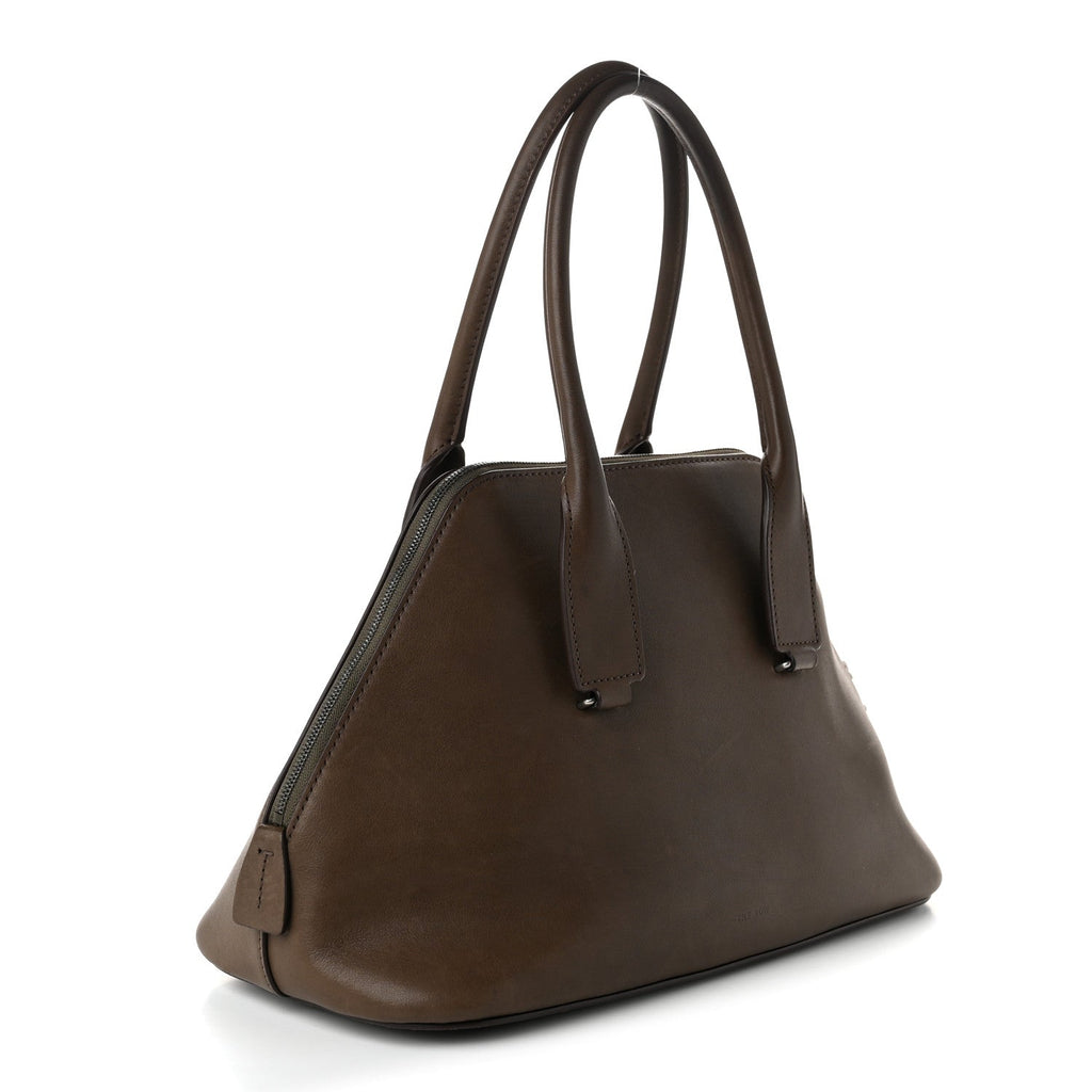 The Row Saddle Calfskin Medium Devon Bag Davy's Grey