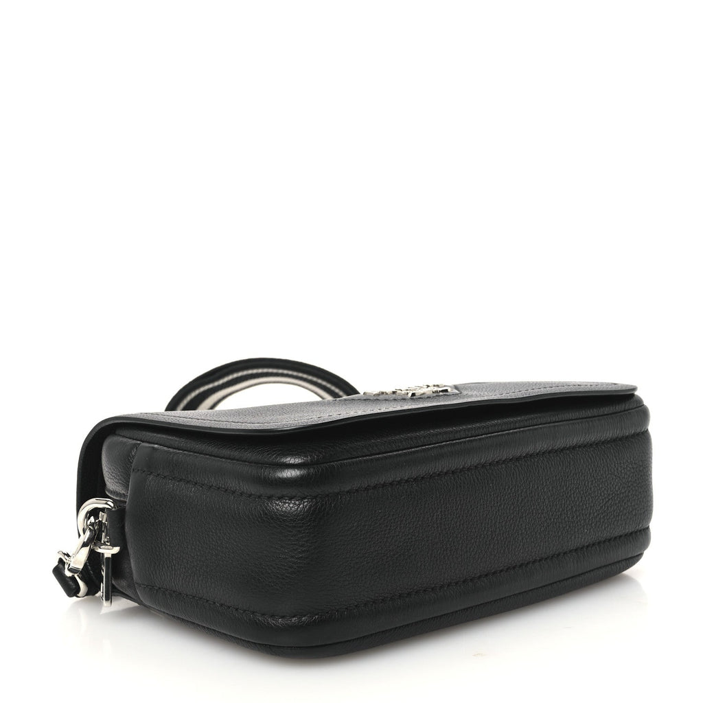 Prada Vitello Daino Soft Flap Crossbody Black