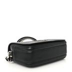 Prada Vitello Daino Soft Flap Crossbody Black