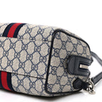 Gucci GG Supreme Calfskin Mini Ophidia Top Handle Bag Beige Blue
