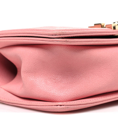 Small Quilted Caviar Flap Shoulder Bag