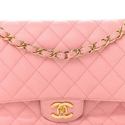 Medium Quilted Caviar Flap Shoulder Bag