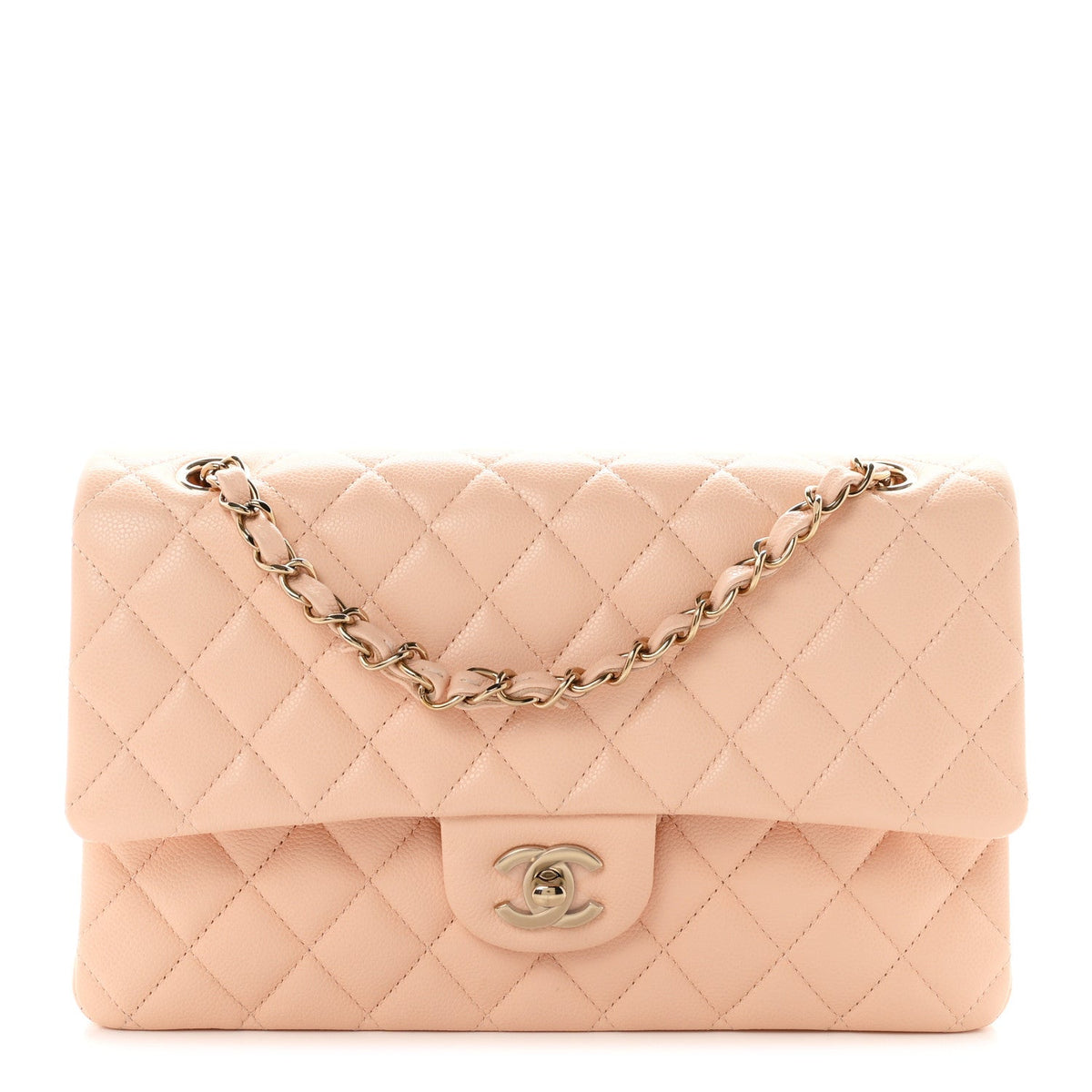 Medium Quilted Caviar Flap Shoulder Bag