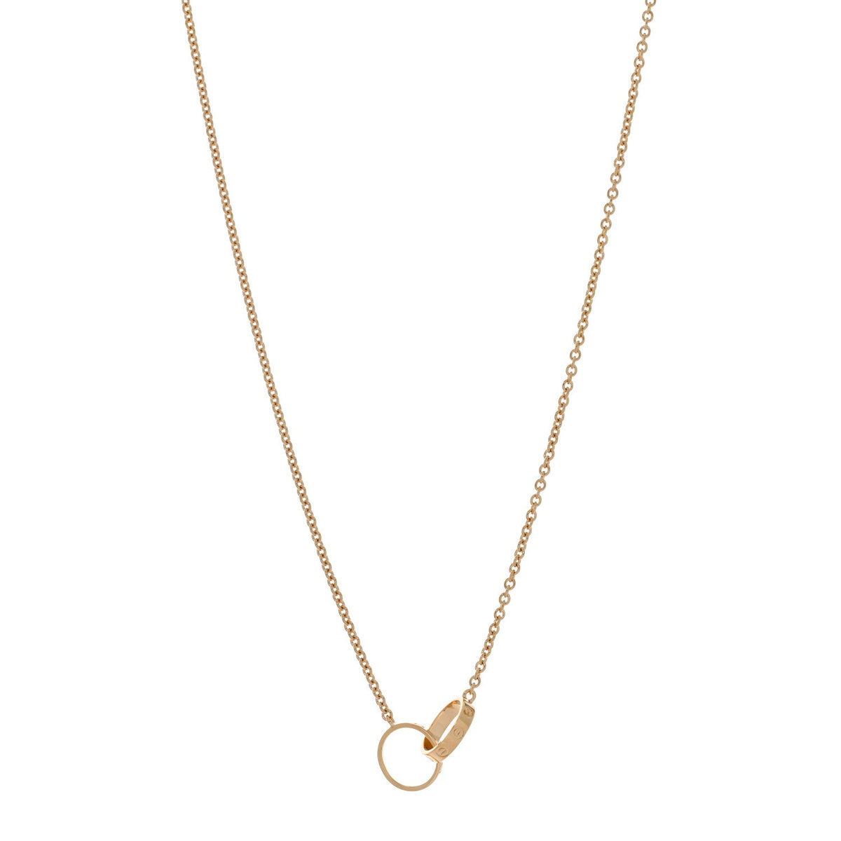 18K Yellow Gold Interlocking LOVE Necklace