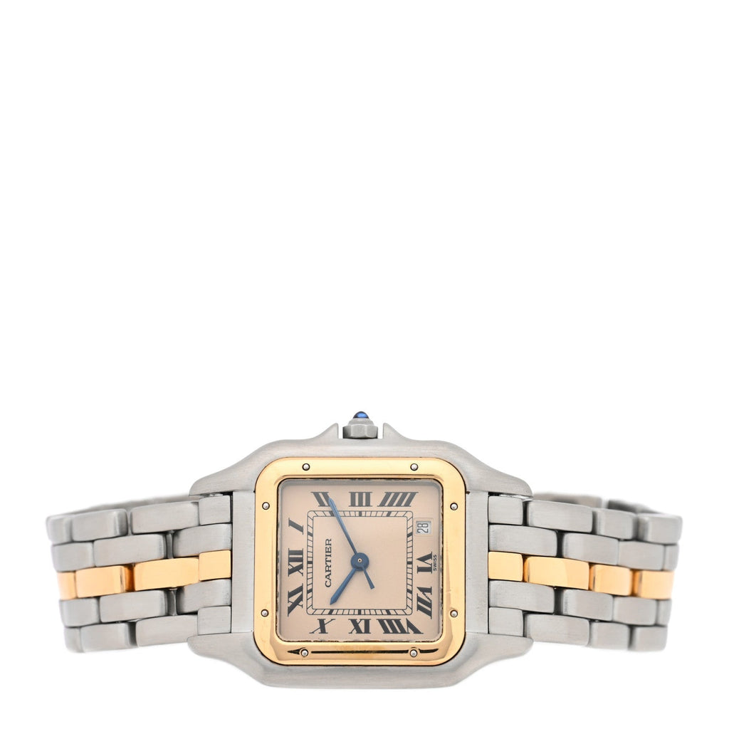 Cartier Stainless Steel 18K Yellow Gold 27mm Panthere Quartz Watch