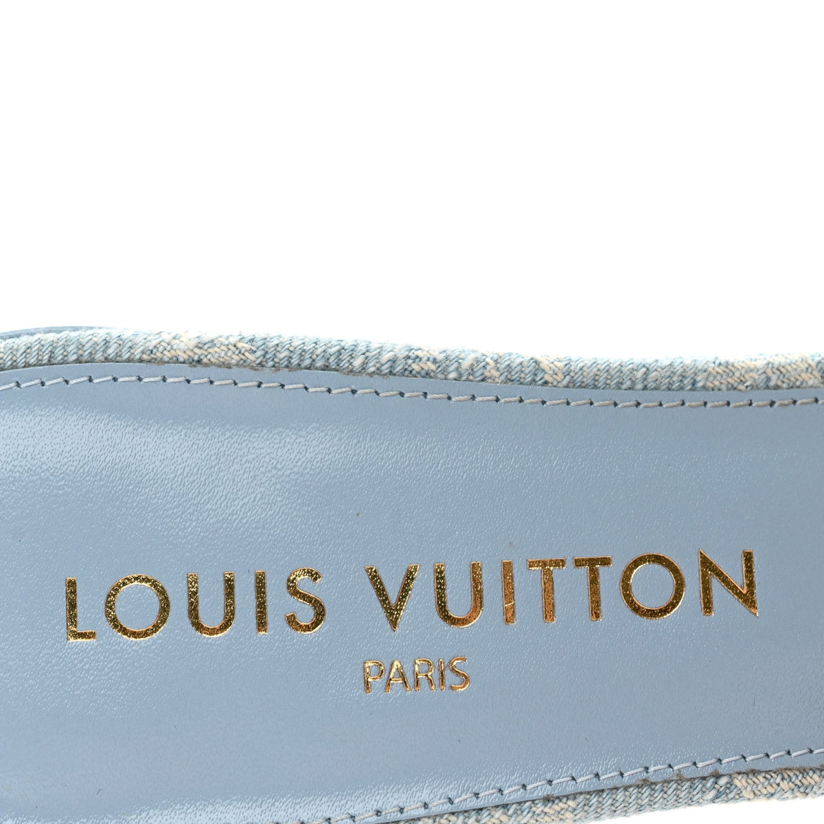 Louis Vuitton Monogram Denim Women's 6AM Mules 40 Light Blue