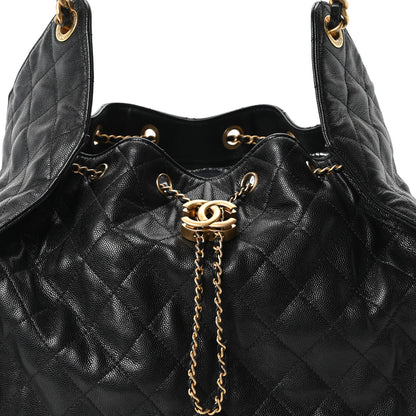 Medium Quilted Caviar Handbag