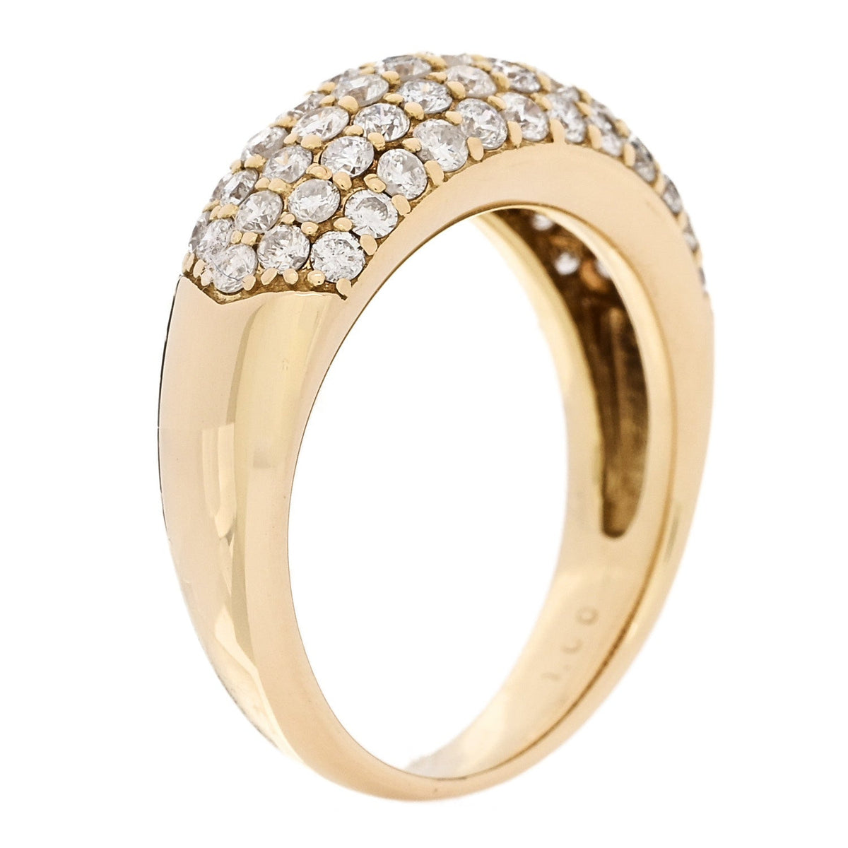 Parker & West by FASHIONPHILE18K Yellow Gold Diamond 1.00ctw Paved Dome Ring 50 5.25