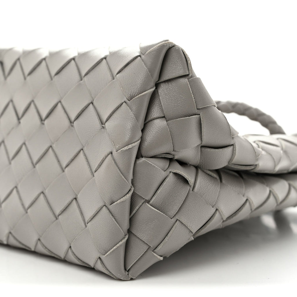 Bottega Veneta Nappa Intrecciato Small Andiamo Shoulder Bag Sterling