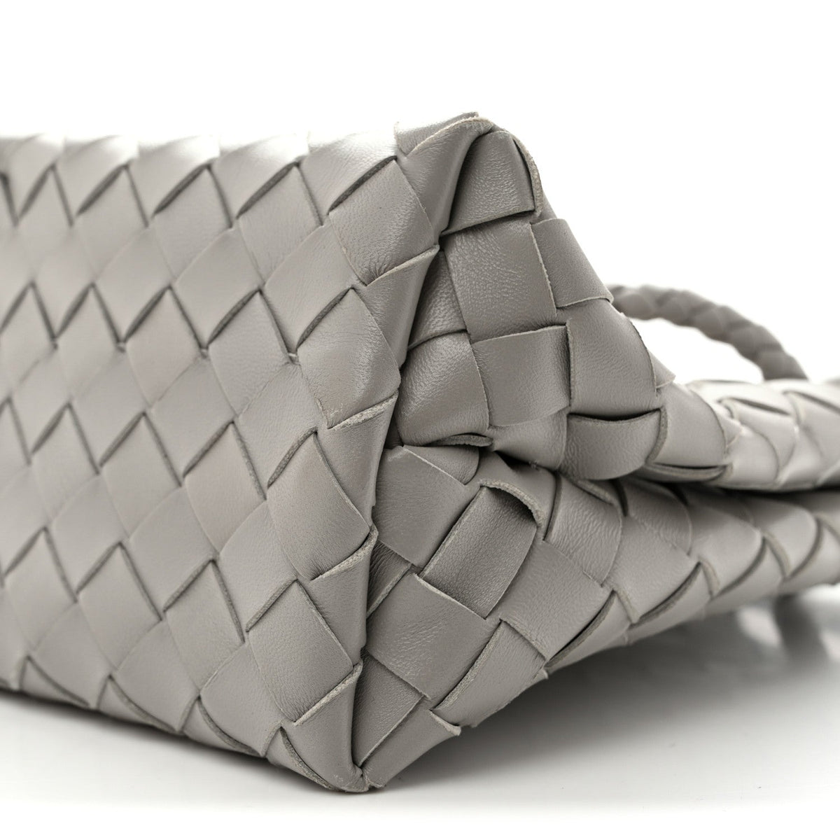 Bottega Veneta Nappa Intrecciato Small Andiamo Shoulder Bag Sterling