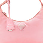 Prada Tessuto Nylon Saffiano Mini Re-Edition 2000 Bag Rosa