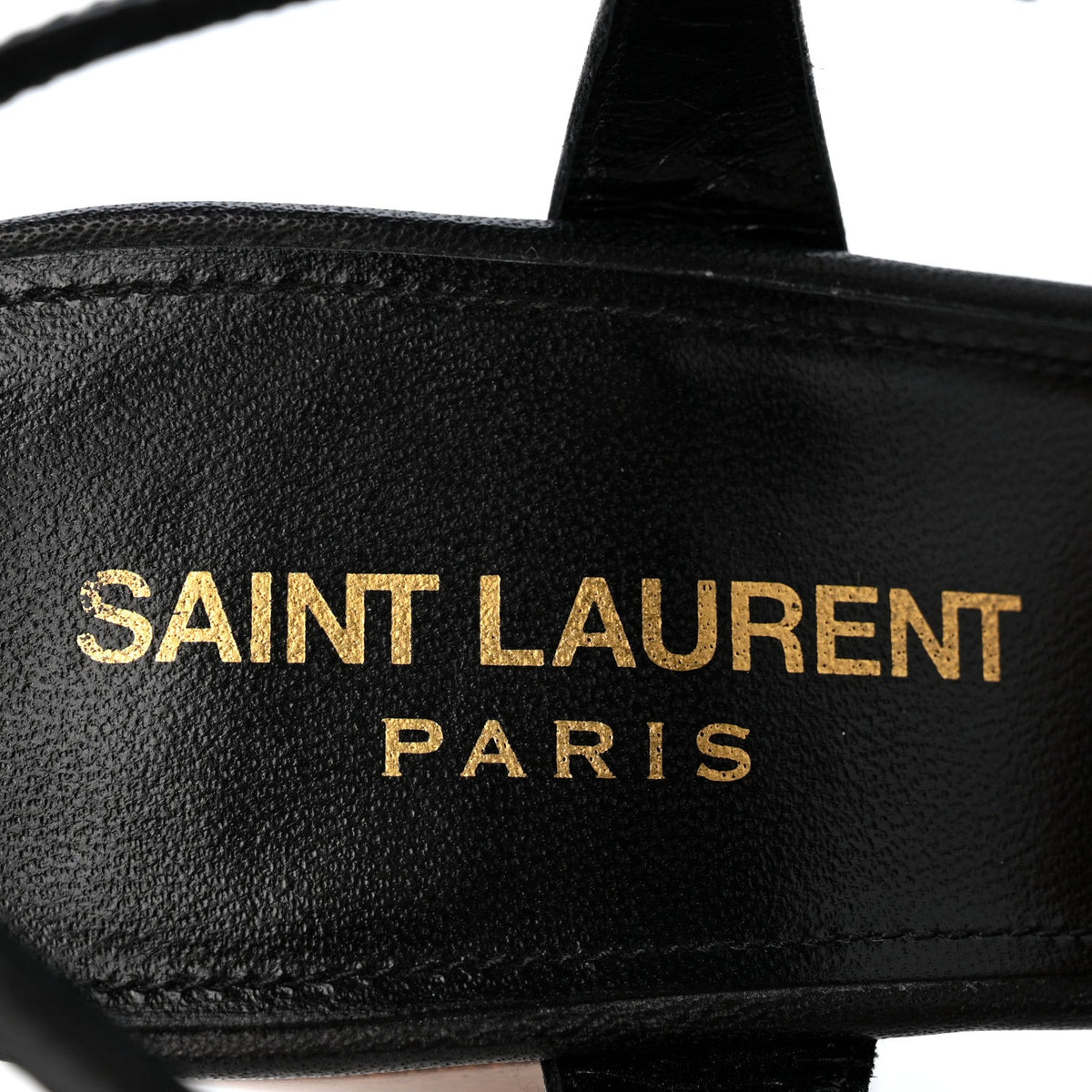 Saint Laurent Calfskin Women's Bianca Platform Sandals 35.5 Black