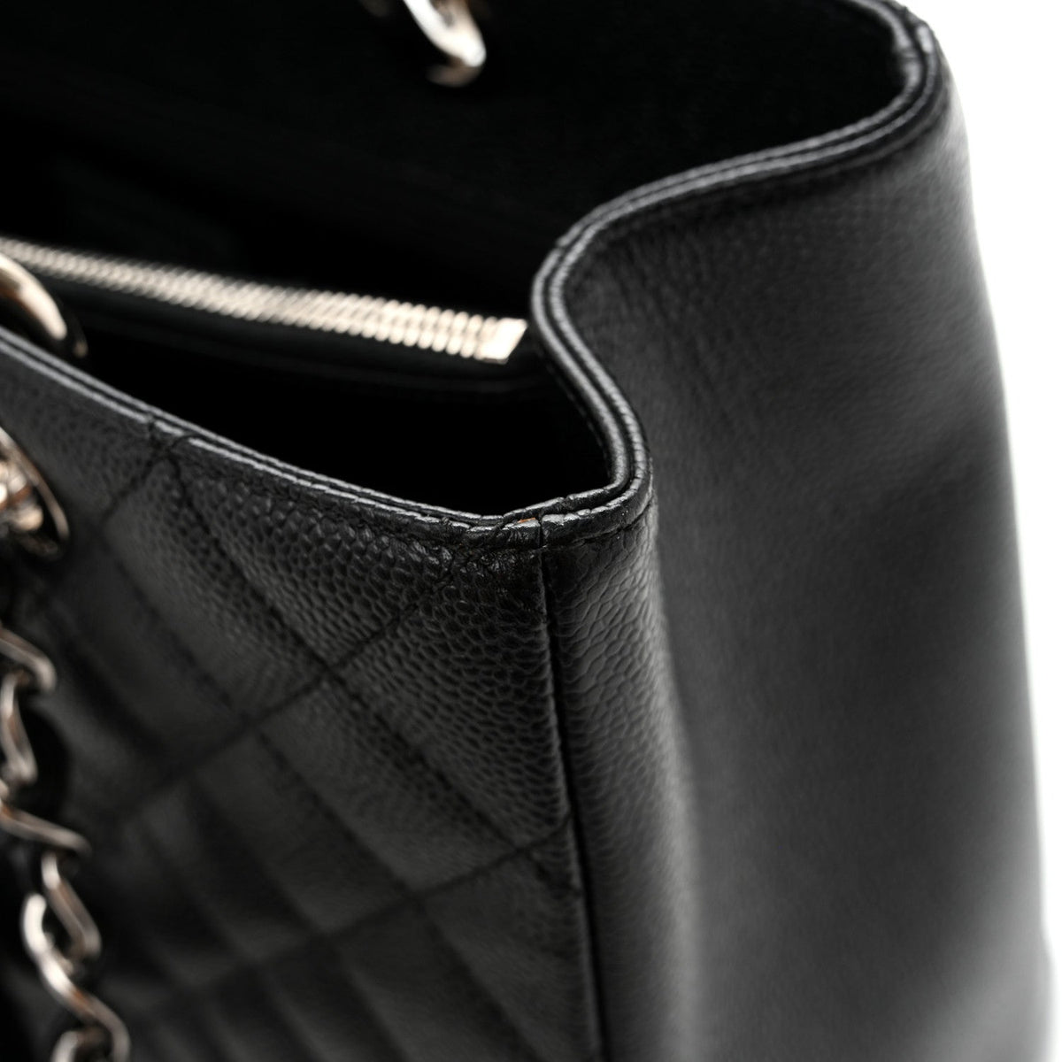 Quilted Caviar Tote Bag