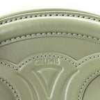 Celine Smooth Calfskin Cuir Small Triomphe Oval Bag Sage