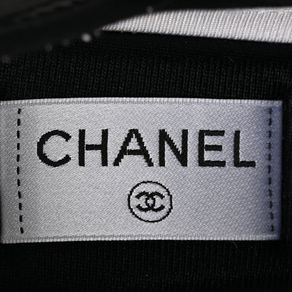 Chanel Suede Calfskin Women's Grosgrain CC Sneakers 37.5 White