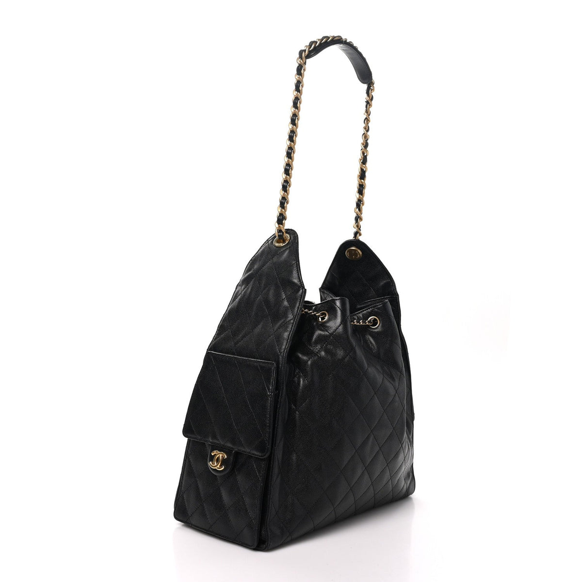 Medium Quilted Caviar Handbag