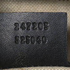 Gucci Monogram Selleria Calfskin Vintage Web Medium Boston Beige Blue
