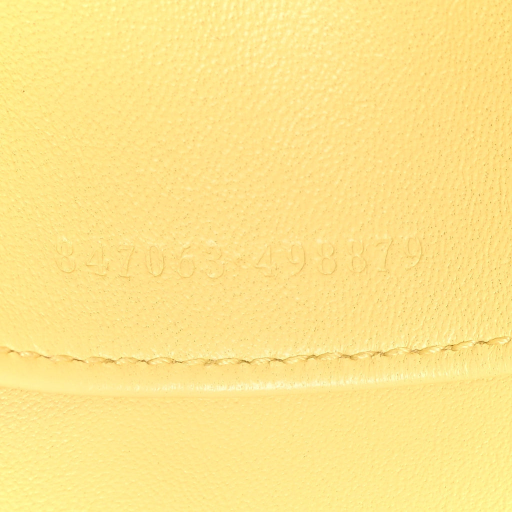 Gucci Calfskin Horsebit 1955 Aura Small Shoulder Bag Daylight Yellow
