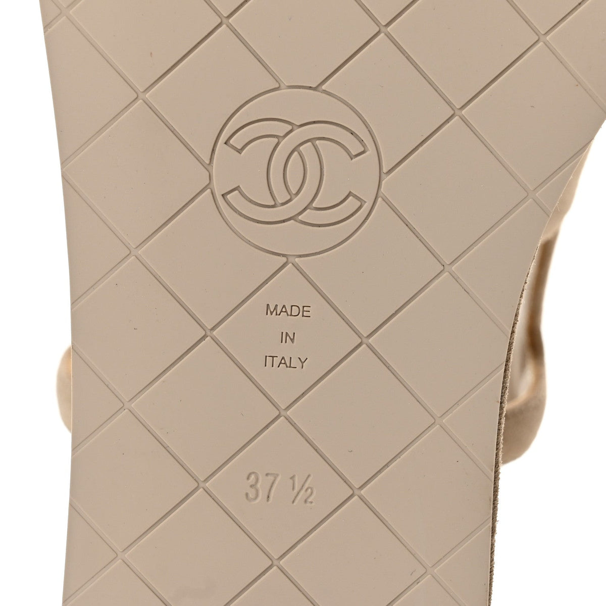 Chanel Suede Calfskin Platform CC Women's Sandals