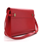 Saint Laurent Smooth Calfskin Manhattan Shoulder Bag Rouge Eros