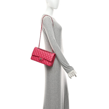 Medium Quilted Lambskin Flap Shoulder Bag
