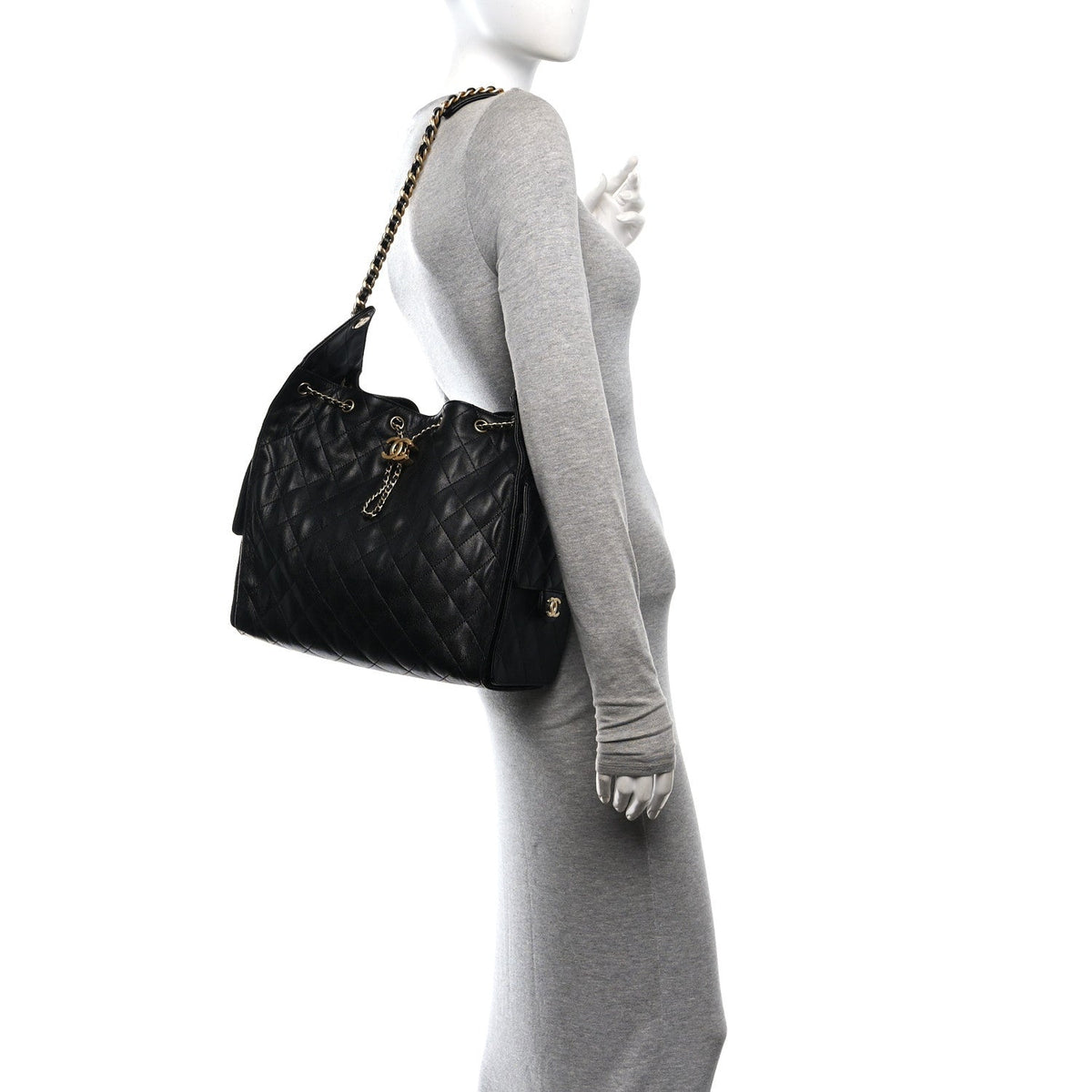 Medium Quilted Caviar Handbag