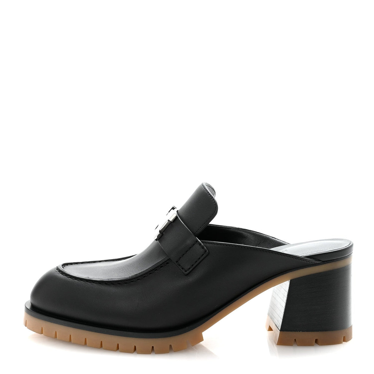 Hermes Calfskin Women's Flore 60 Mules 36 Black