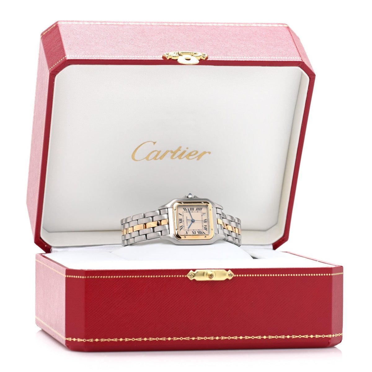 Cartier Stainless Steel 18K Yellow Gold 27mm Panthere Quartz Watch
