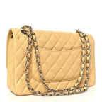Chanel Caviar Quilted Medium Double Flap Light Yellow