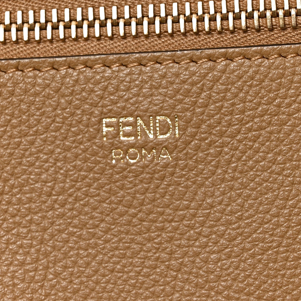 Fendi Pequin Vitello Reversible Large Shopping Tote Midnight Blue