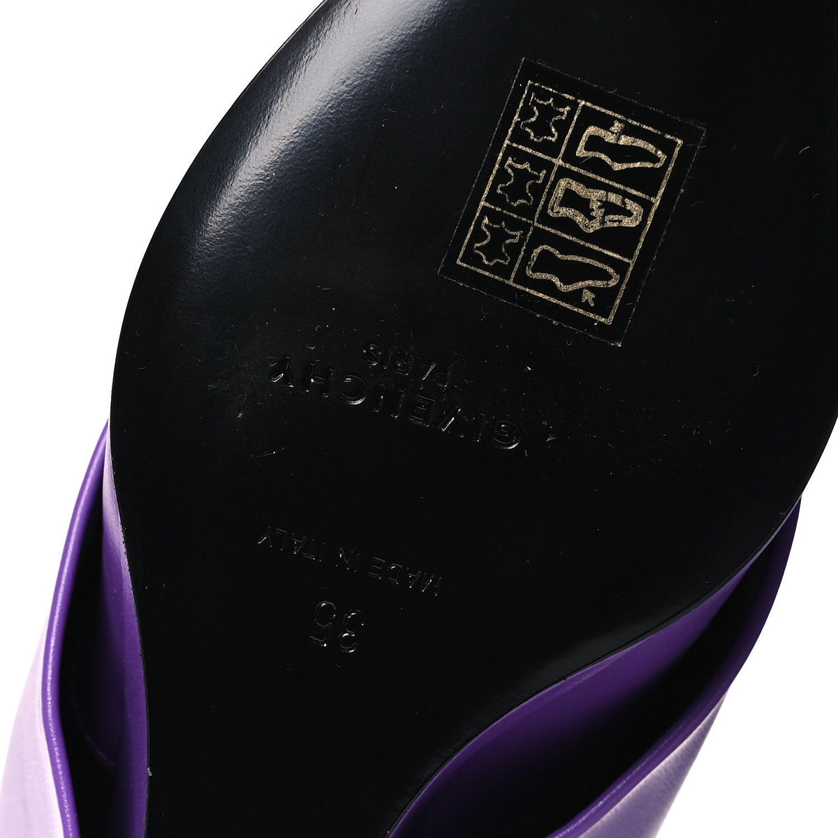 Givenchy Calfskin Women's Shark Lock Ankle Boots 35 Ultraviolet