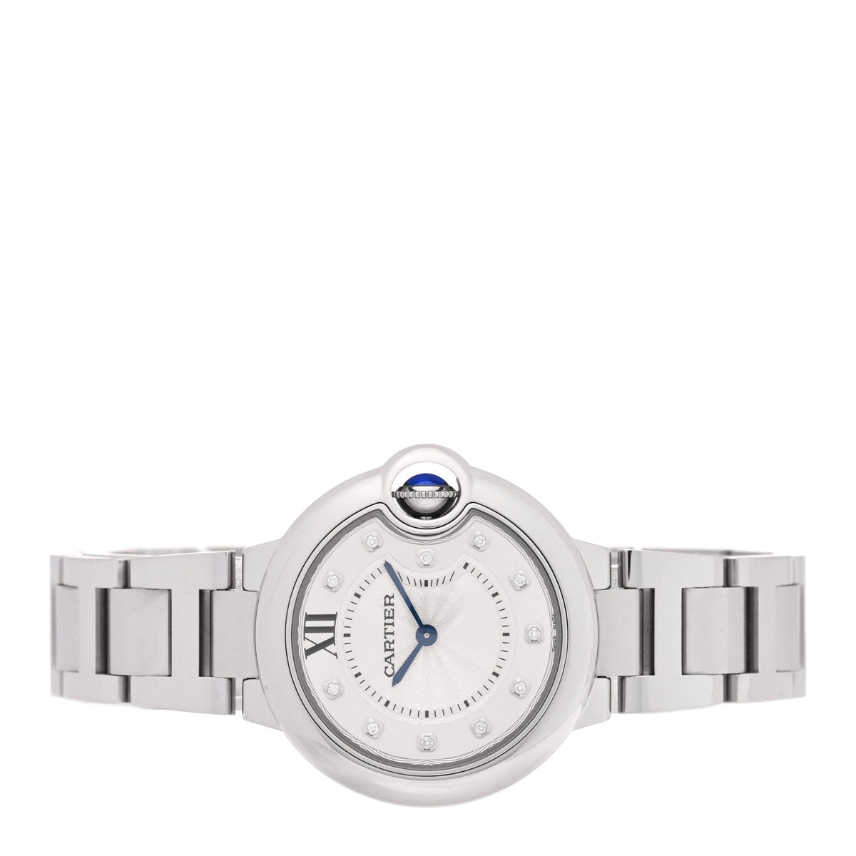 Cartier Stainless Steel Diamond 33mm Ballon Bleu Watch