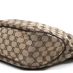 Gucci Monogram Canvas Piston Lock Tote Brown