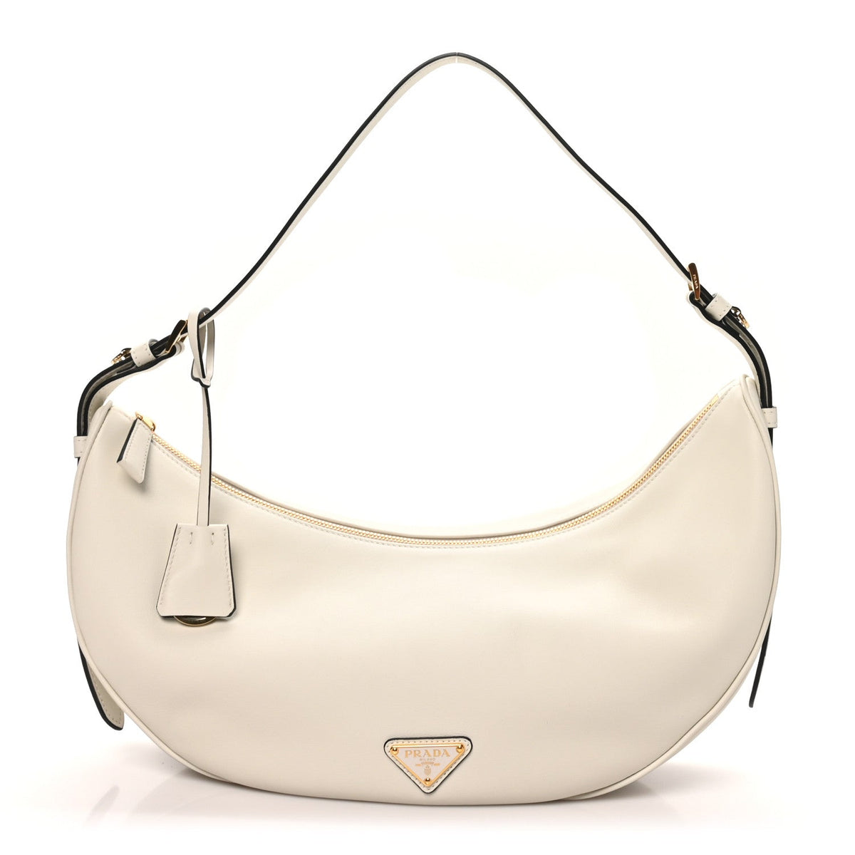 Large Calfskin Shoulder Bag - White