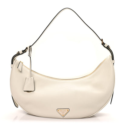 Large Calfskin Shoulder Bag - White